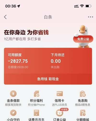 京东白条闪付额度是多少？如何查看自己的额度？